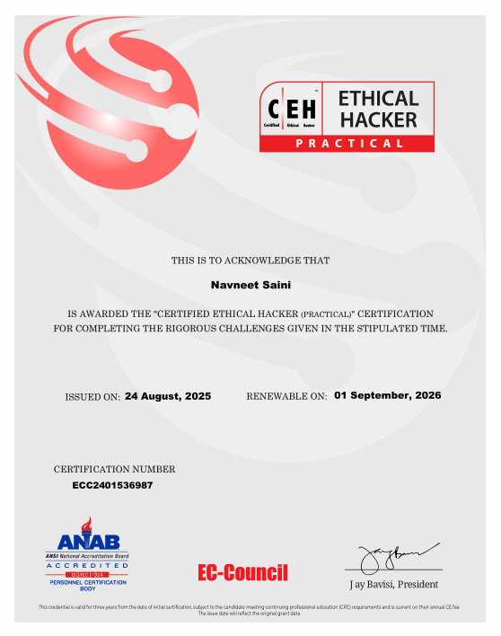 Certificate