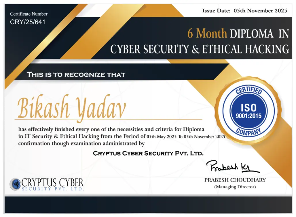 Certificate