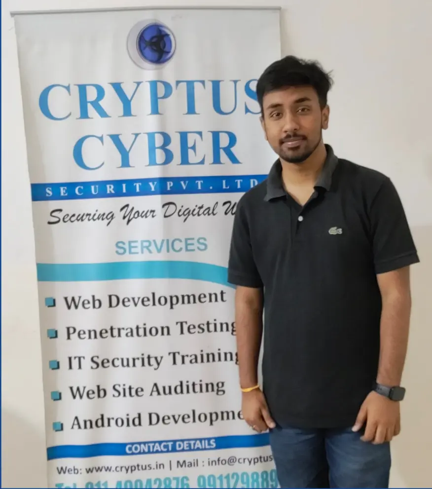 DIPANSHU PARASAR - Cryptus Cyber Security placed at VIRTUAL CYBER LABS